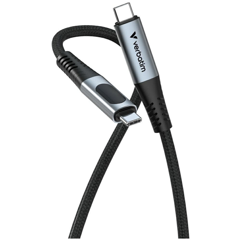 Καλώδιο Verbatim Sync & Charge USB-C To USB-C 40gb/s 240w Display 120cm Black 31849