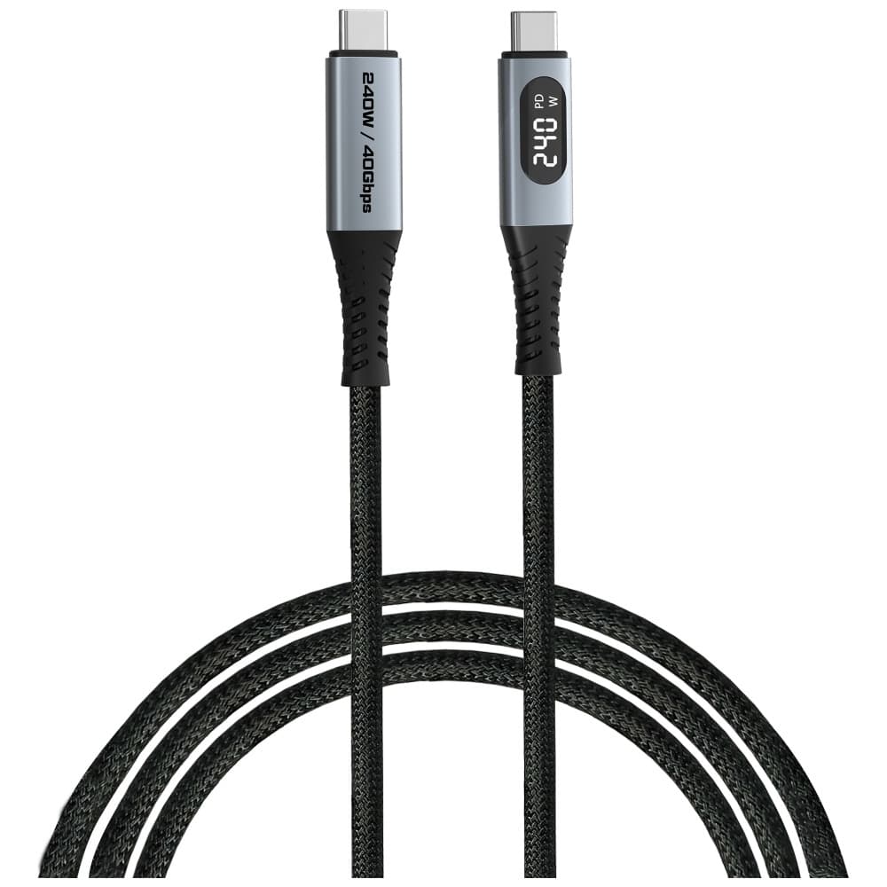 Καλώδιο Verbatim Sync & Charge USB-C To USB-C 40gb/s 240w Display 120cm Black 31849 3