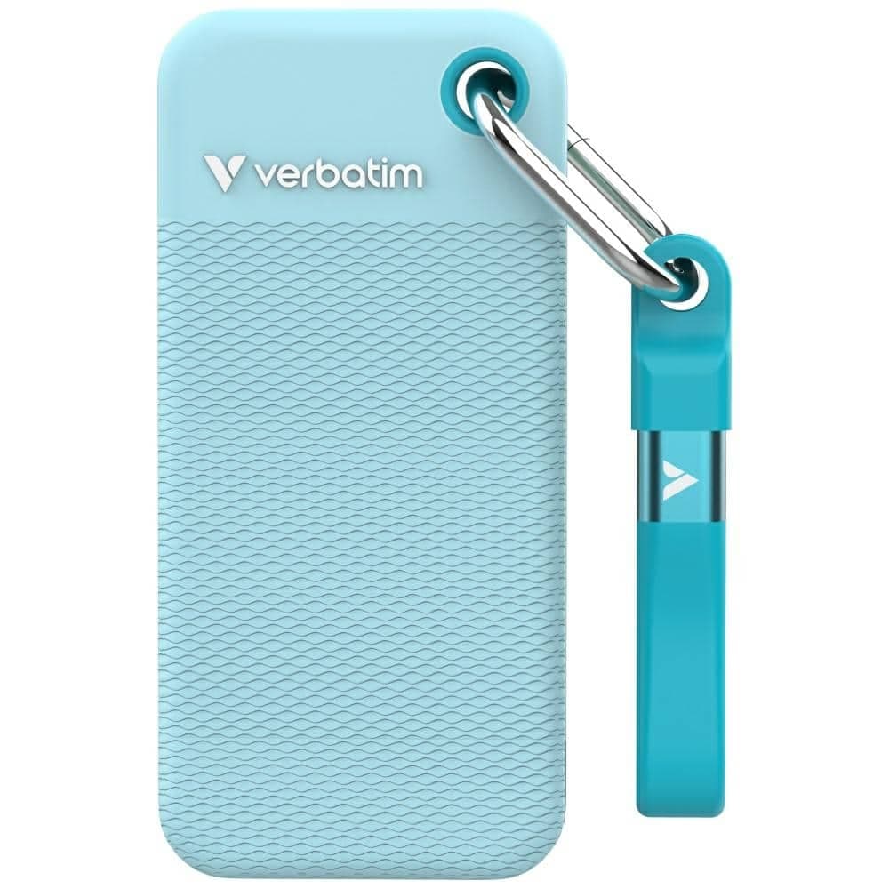 Εξωτερικός Δίσκος Verbatim Pocket Ssd 1tb USB-C 3.2 Gen 2 Μαύρος-Πολάρης Μπλε 32324