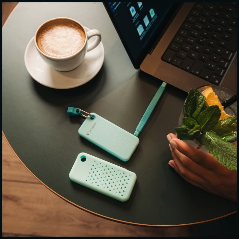 Εξωτερικός Δίσκος Verbatim Pocket Ssd 1tb USB-C 3.2 Gen 2 Μαύρος-Πολάρης Μπλε 32324 6