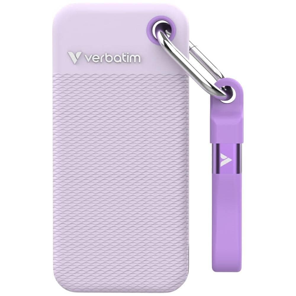 Εξωτερικός Δίσκος Verbatim Pocket Ssd 1tb USB-C 3.2 Gen 2 Λευκό-Μωβ 32322