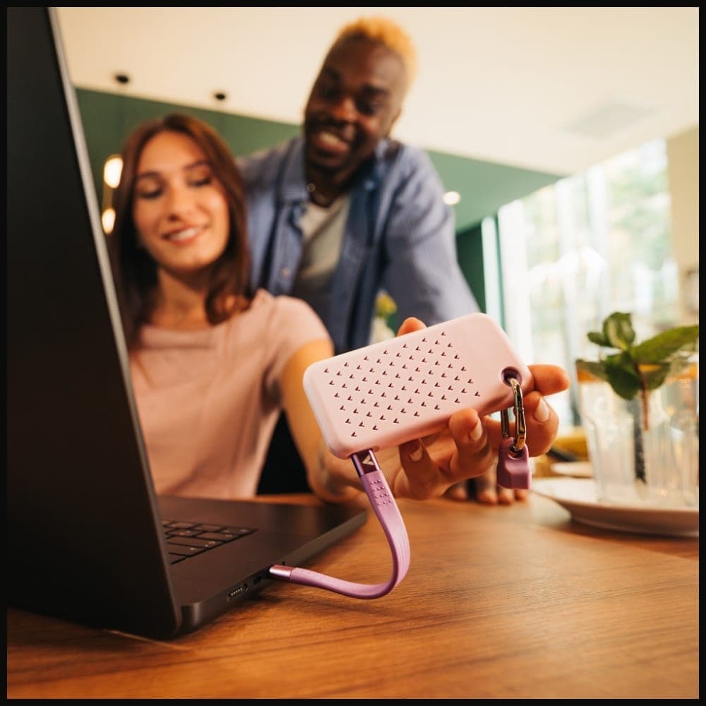 Εξωτερικός Δίσκος Verbatim Pocket Ssd 2tb USB-C 3.2 Gen 2 Λευκό-Μωβ 32323 7