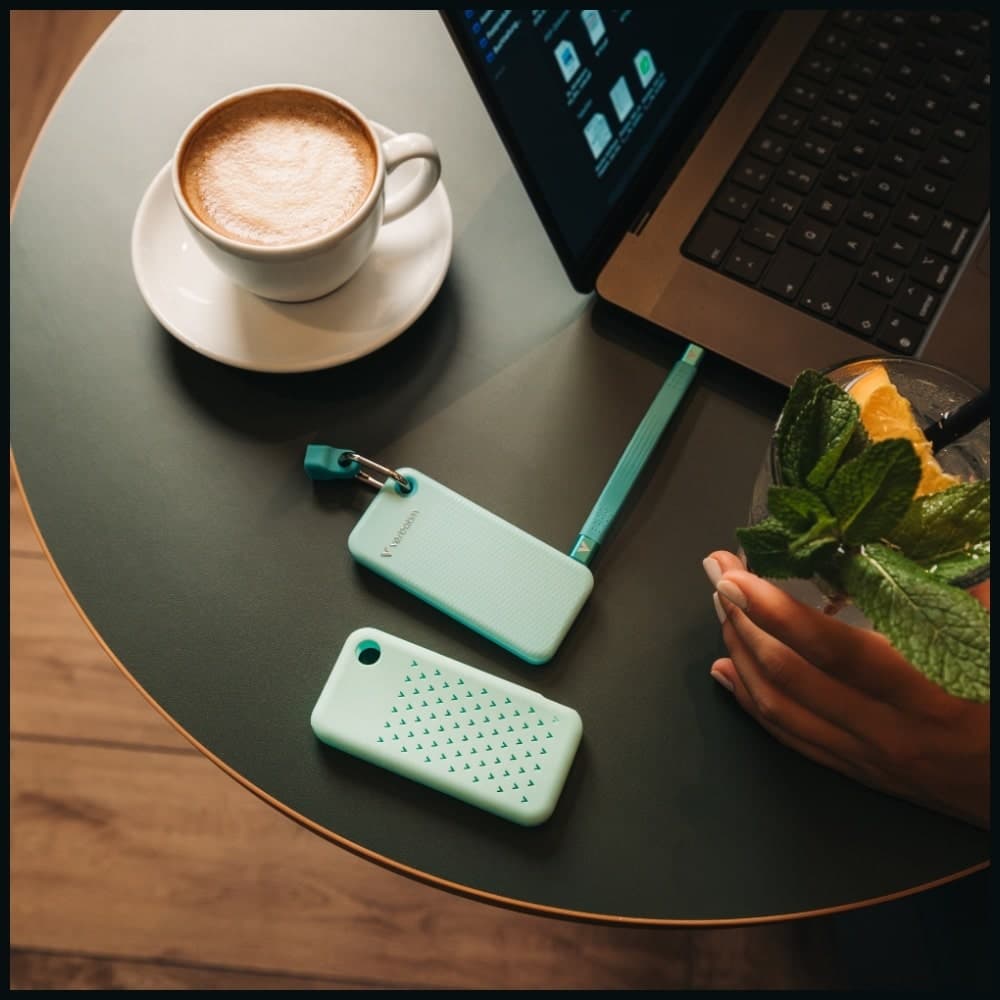 Εξωτερικός Δίσκος Verbatim Pocket Ssd 2tb USB-C 3.2 Gen.2 Μαύρος - Πολικό Μπλε 32325 6