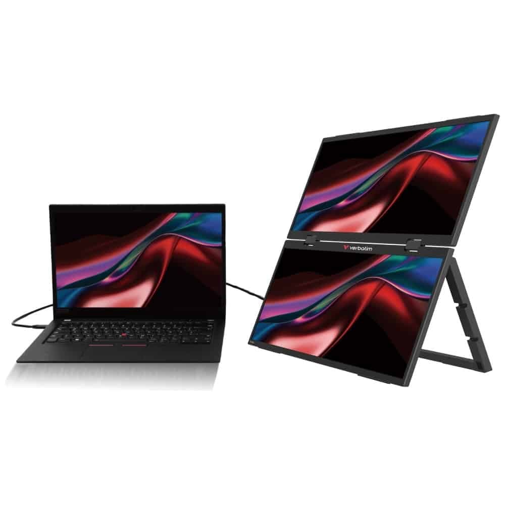 Portable Dual Monitor Verbatim Essentials 15.6" Fhd Black 32403 6