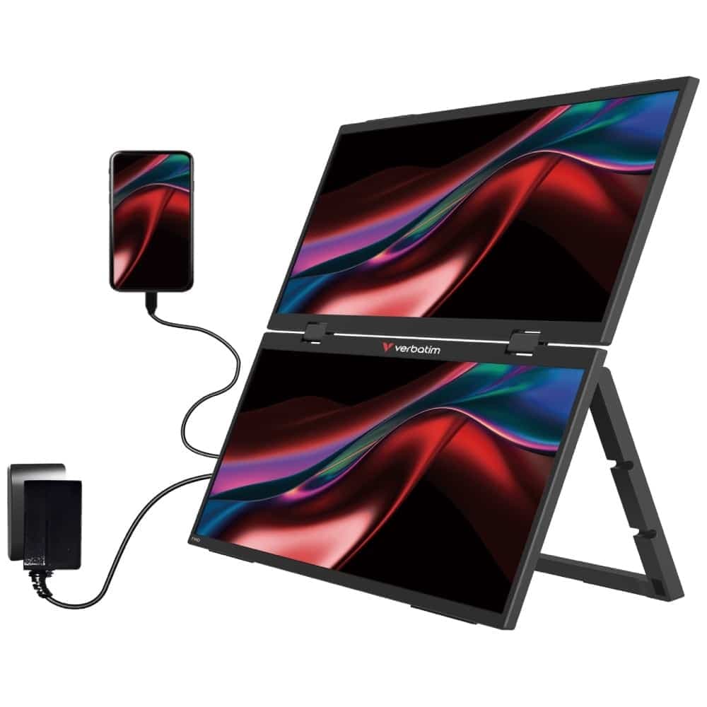 Portable Dual Monitor Verbatim Essentials 15.6" Fhd Black 32403 7