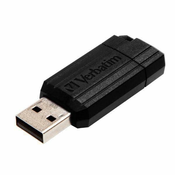 Pendrive Verbatim 4gb USB-A 2.0 Pinstripe Μαύρο 49061