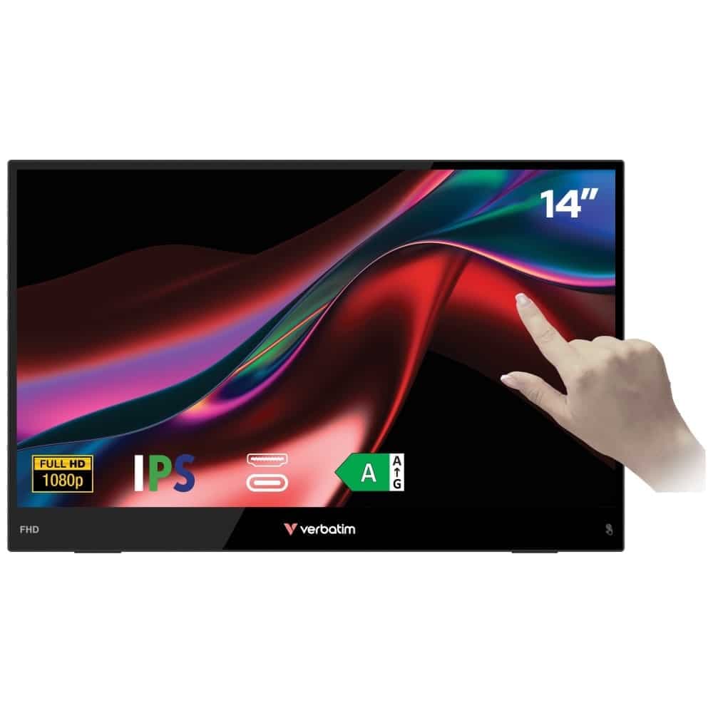 Φορητή Οθόνη Αφής Verbatim Light 14" Fhd Μαύρη 32400 2