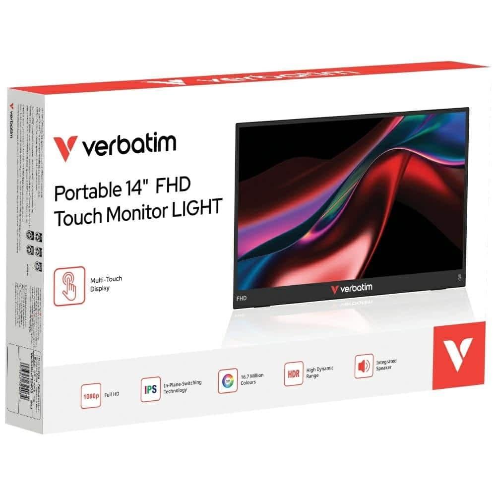 Φορητή Οθόνη Αφής Verbatim Light 14" Fhd Μαύρη 32400 4