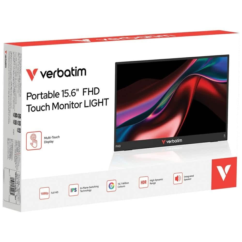 Φορητή Οθόνη Touch Verbatim Light 15.6" Fhd Μαύρη 32402 4