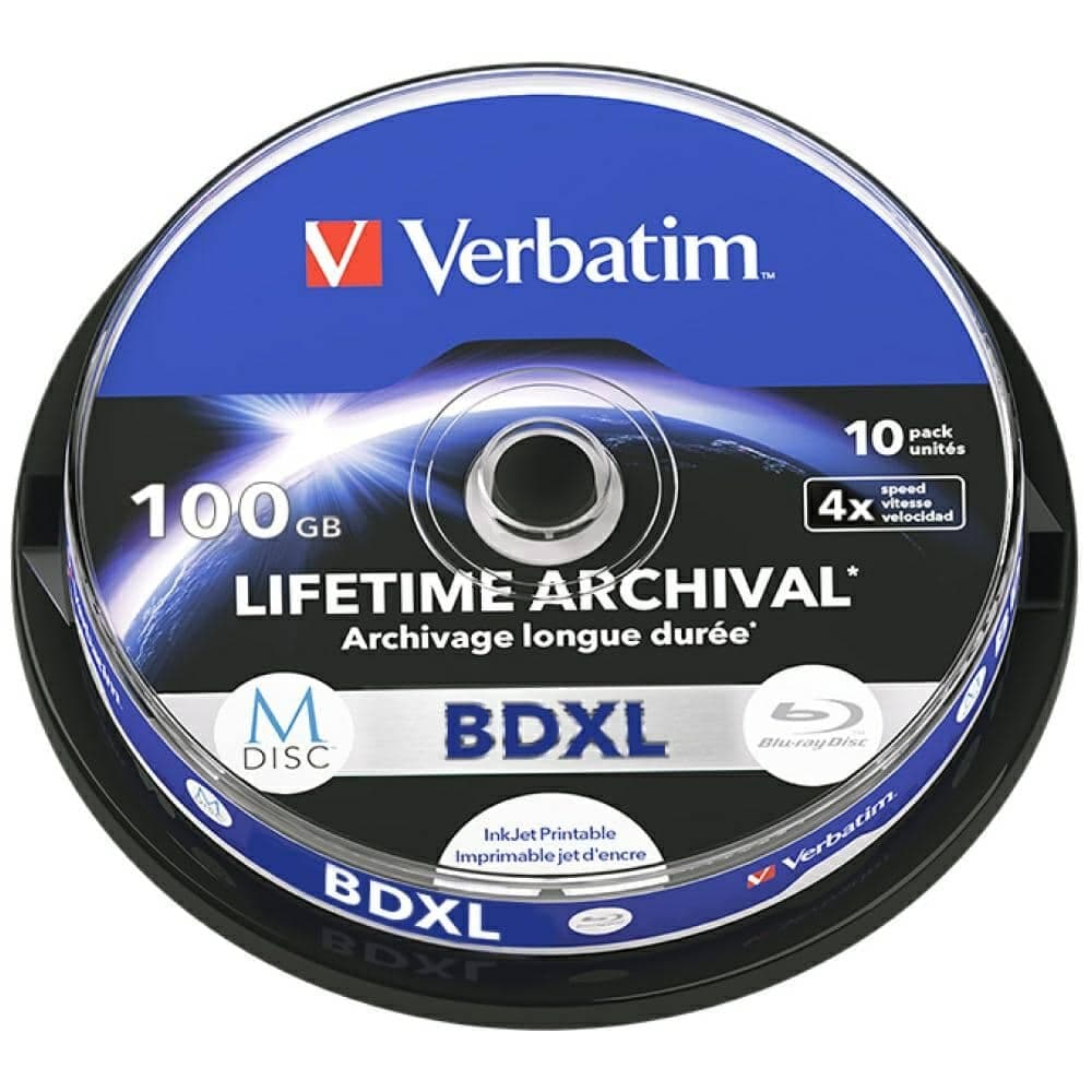 Verbatim Bd-Xl M-Disc 100gb 4x Inkjet Printable - Πακέτο 10 Τεμαχίων