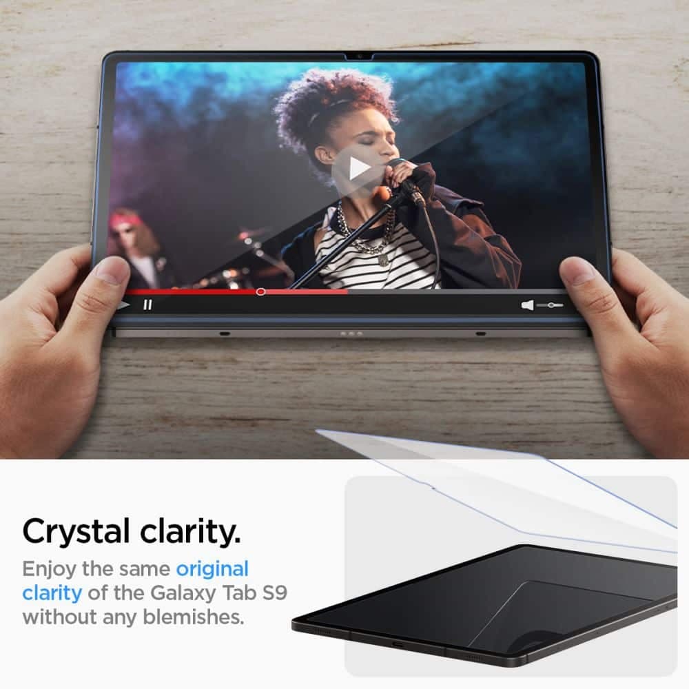 Spigen Glas.tr Ez Fit Θρυψας Για Galaxy Tab S9 11.0 / S9 Fe / S10 Fe / S10 Lite 10.9 X710 / X716b / X510 / X516b / X520 / X526 / X400 / X406 Διαφανο 10