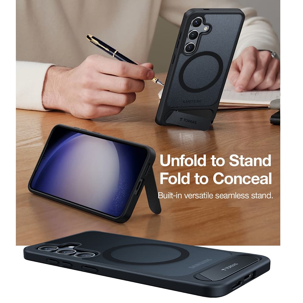 Torras Pstand - θήκη για Samsung Galaxy S24 - Μαύρο 6