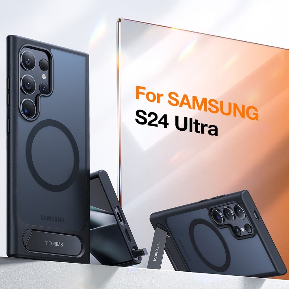 Torras Pstand - θήκη για Samsung Galaxy S24 Ultra - Μαύρο 4