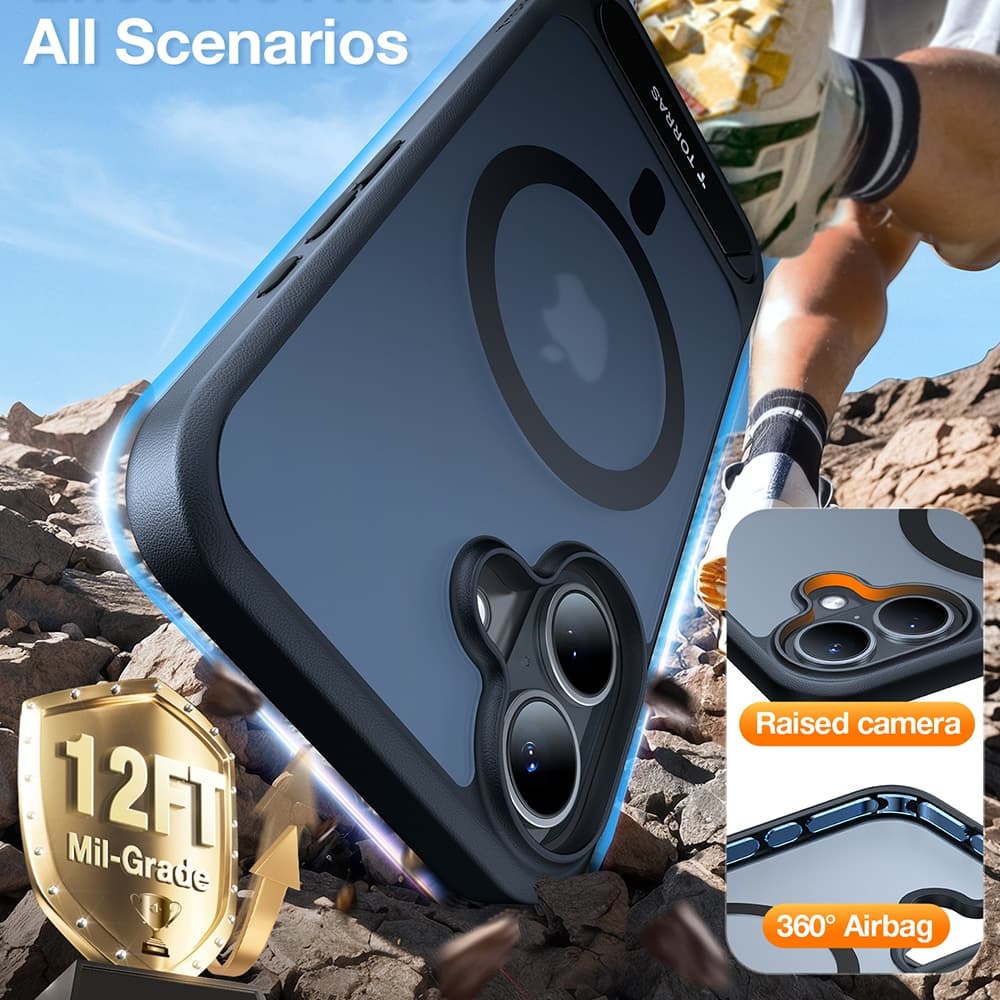 Torras Pstand - θήκη για Apple iPhone 16 Plus - Μαύρο 2