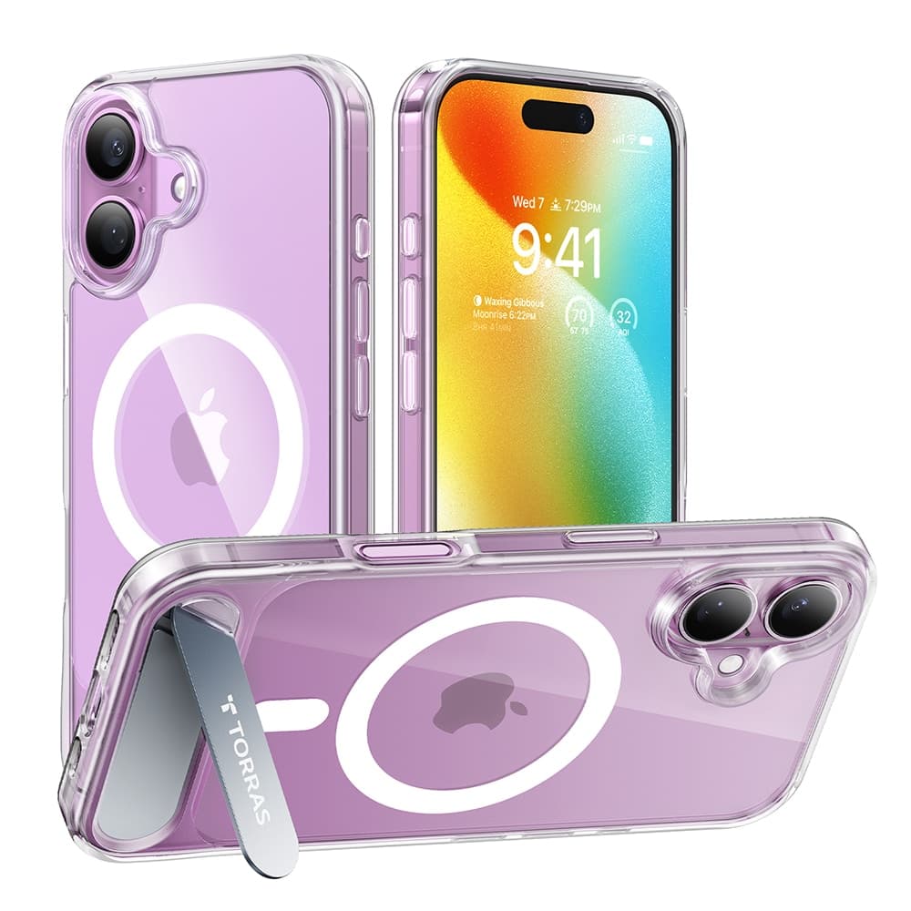 Torras Pstand - θήκη για Apple iPhone 16 Plus - Διάφανο