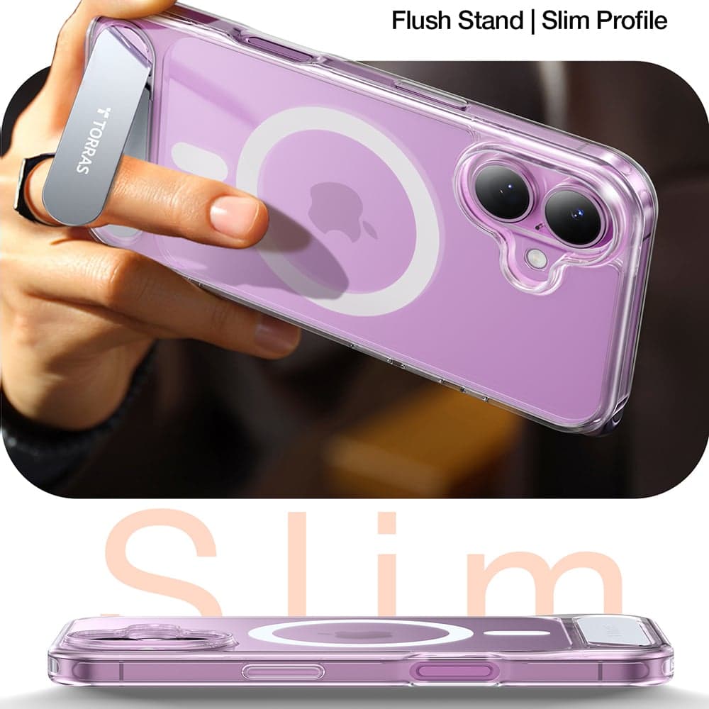 Torras Pstand - θήκη για Apple iPhone 16 Plus - Διάφανο 3