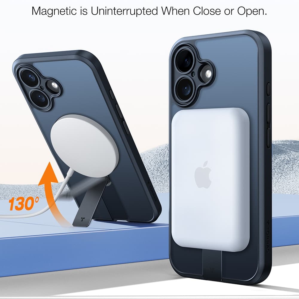 Torras Pstand - θήκη για Apple iPhone 16 Plus - Μαύρο 3
