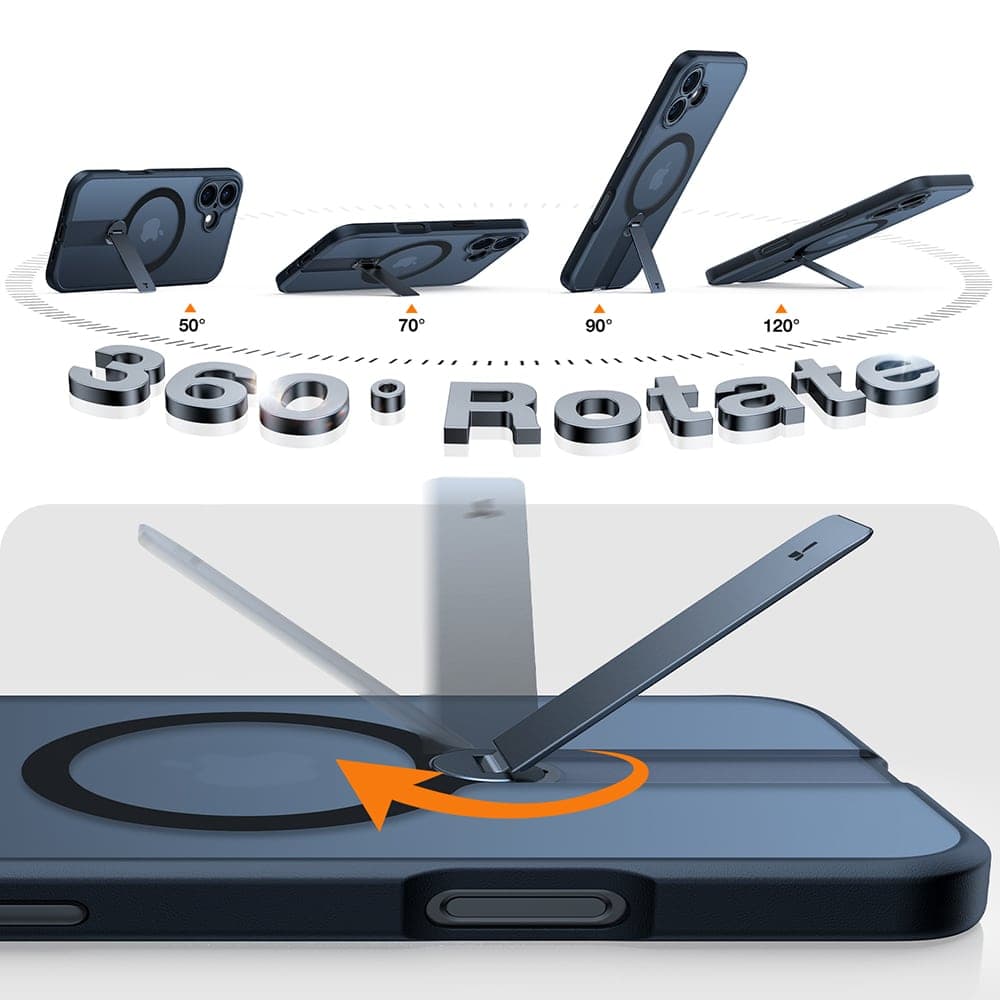 Torras Pstand - θήκη για Apple iPhone 16 Plus - Μαύρο 2