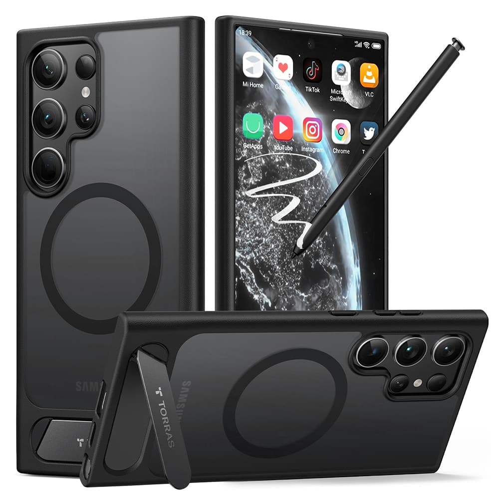 Torras Pstand - θήκη για Samsung Galaxy S24 Ultra - Μαύρο