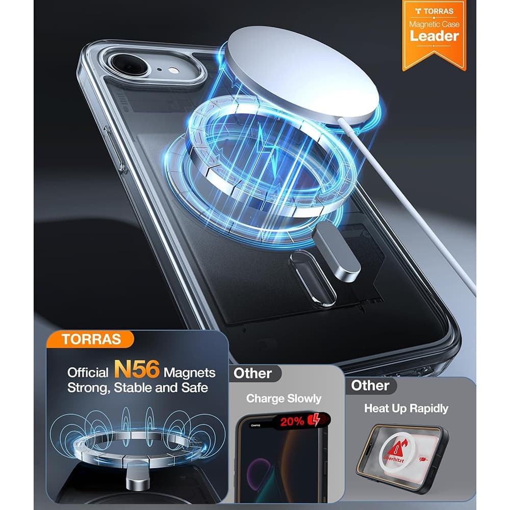 Torras Guardian Magnetic Series - θήκη για Apple iPhone 16e - Διάφανο 5