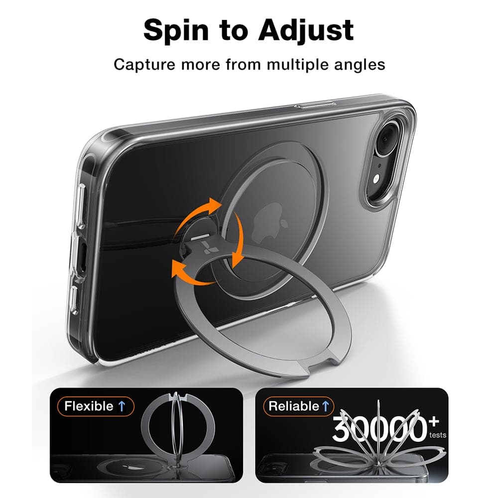 Torras Ostand Spin - θήκη για Apple iPhone 16e - Διάφανο 4