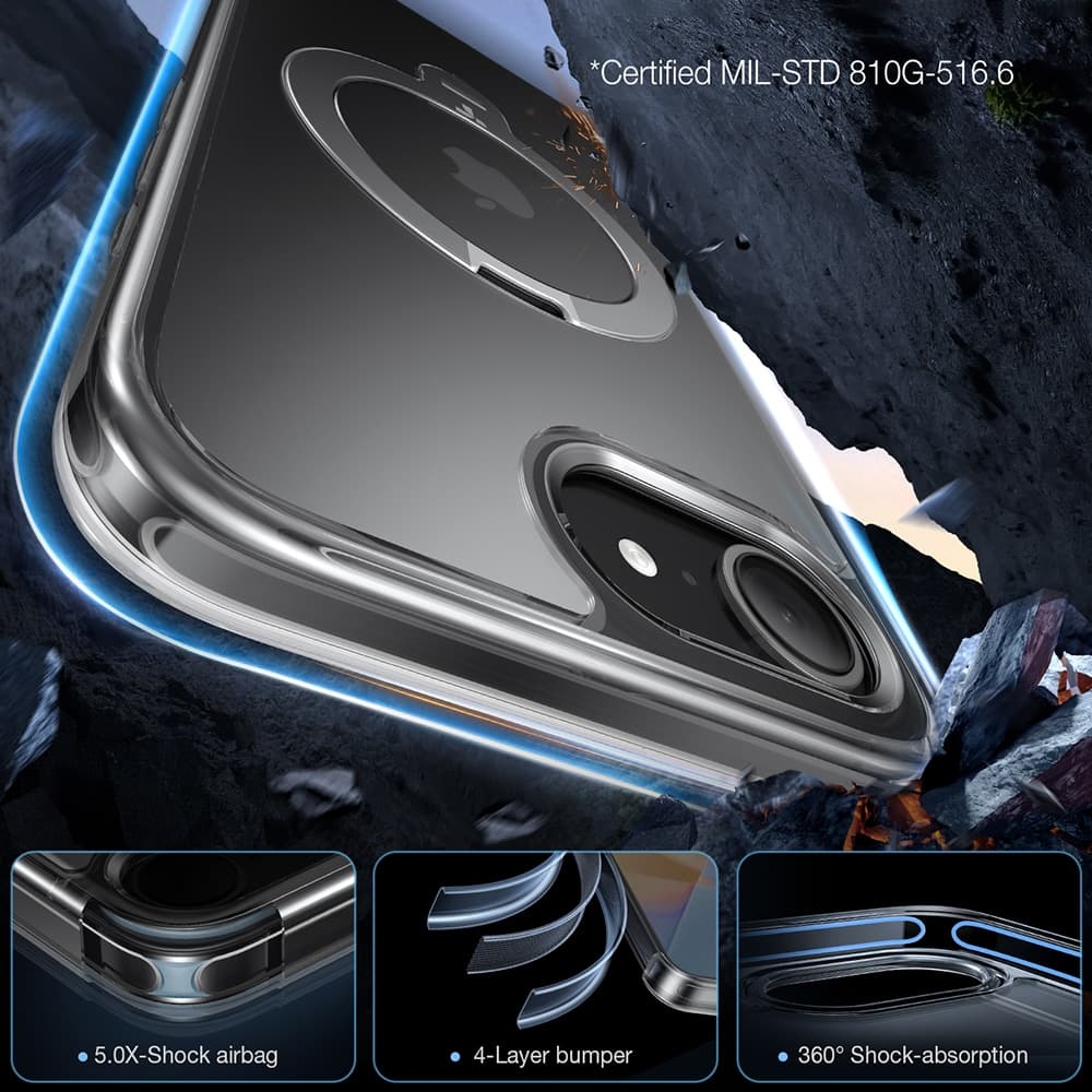 Torras Ostand Spin - θήκη για Apple iPhone 16e - Διάφανο 6