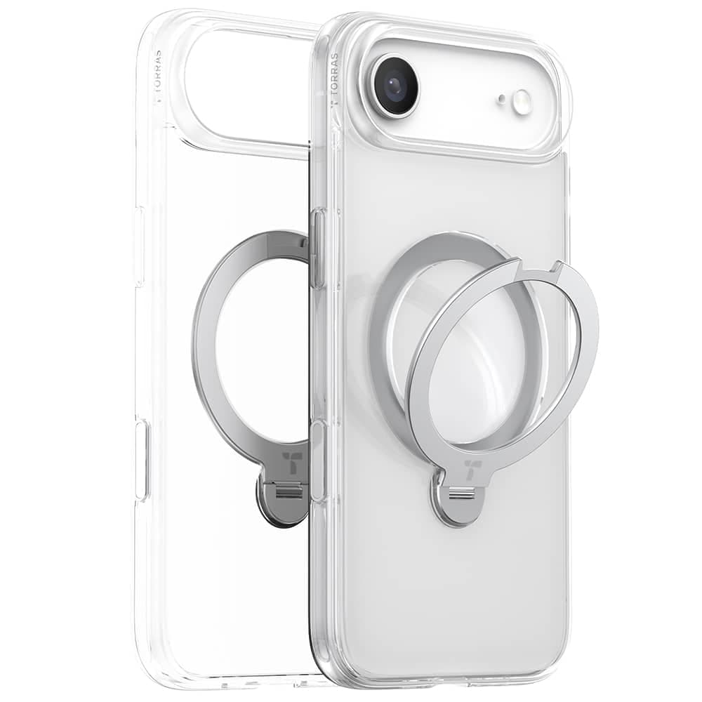 Torras Ostand Spin - θήκη για Apple iPhone 17 - Διάφανο