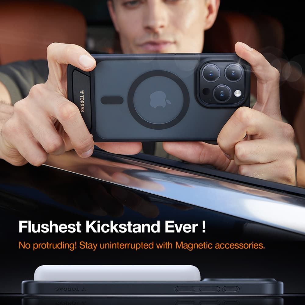 Torras Pstand - θήκη για Apple iPhone 17 - Μαύρο 5