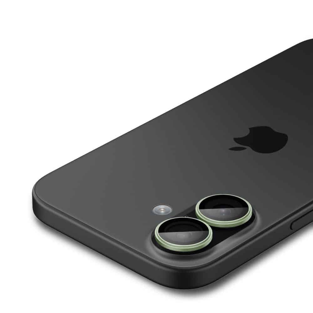 Spigen - Optik.tr Ez Fit Pro Γυαλί Κάμερας (2 Τεμάχια) - iPhone 17 / iPhone 16 Plus / iPhone 16 - Πράσινο 4