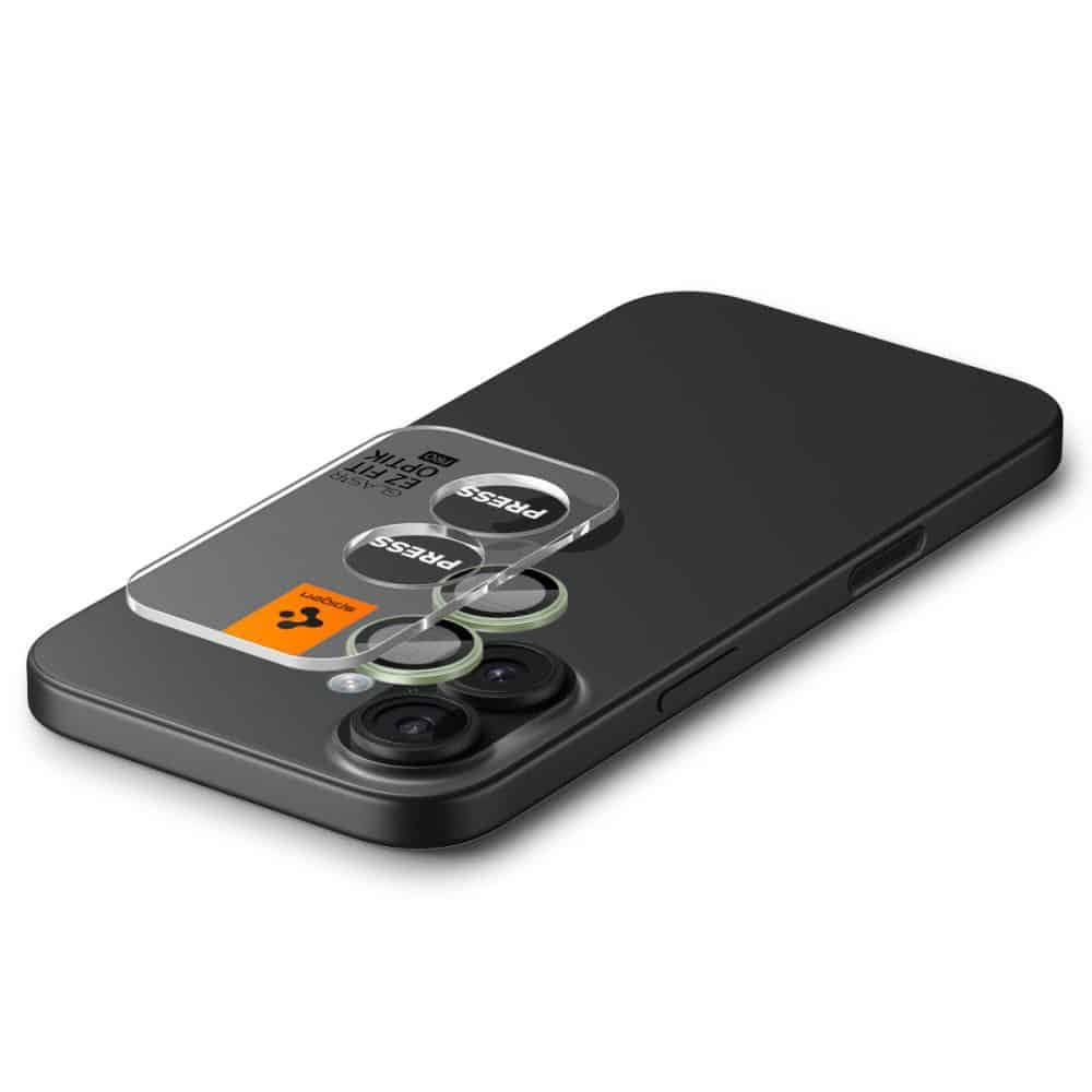Spigen - Optik.tr Ez Fit Pro Γυαλί Κάμερας (2 Τεμάχια) - iPhone 17 / iPhone 16 Plus / iPhone 16 - Πράσινο 6