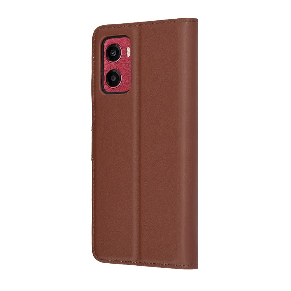 Techsuit Leather Folio - θήκη για Motorola Moto G05 / E15 - Καφέ 5