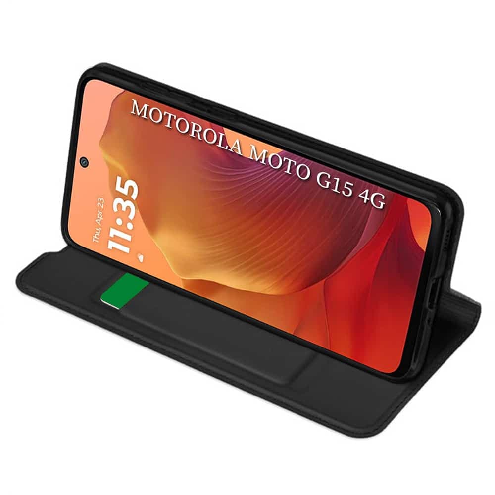 Techsuit Magskin Book - θήκη για Motorola Moto G15 / Power - Μαύρο 2