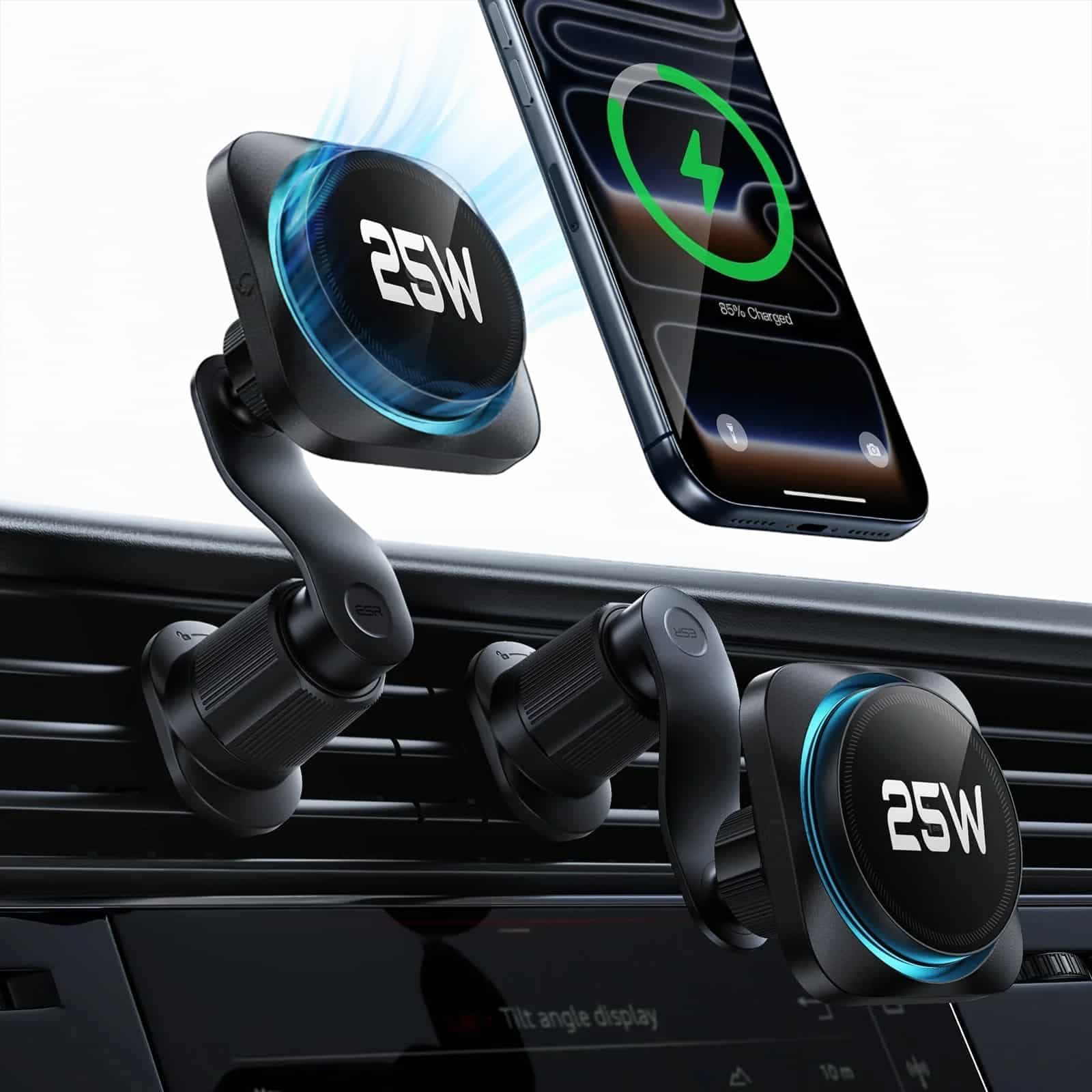 ESR - Car Holder Omnilock (2b52301) - For Air Vent, 360° Rotation, Magnetic Grip, Universal, Adjustable - Black