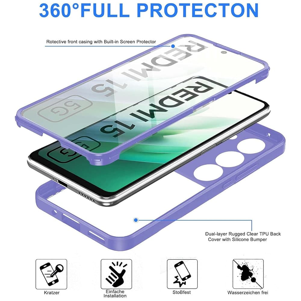 Techsuit ColorVerse 360 Series - θήκη για Xiaomi Redmi 15 / 15C 4G - Πολύχρωμο 4