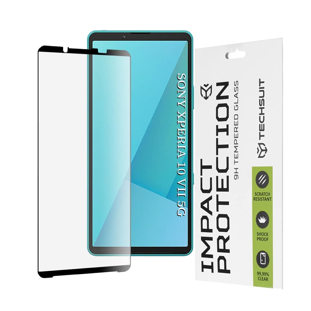 Techsuit - Γυαλί 111d Full Cover / Full Glue Για Sony Xperia 10 Vii - Μαύρο
