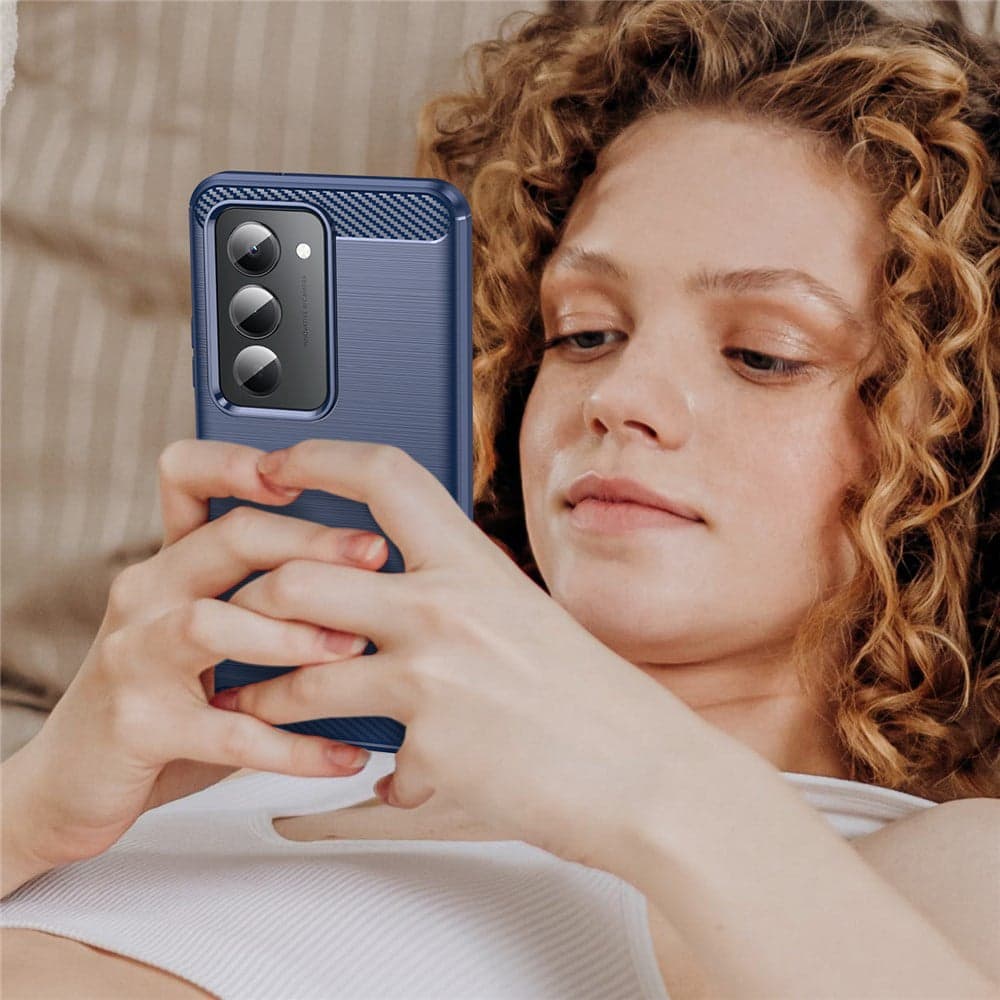 Techsuit Carbon Silicone - θήκη για Xiaomi Redmi 15 / 15C 4G - Μπλε 6