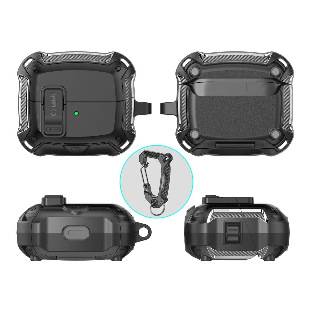 Tech-Protect Carbonox Magsafe Για Samsung Galaxy Buds 3 / 3 Fe / 3 Pro Μαυρο 3