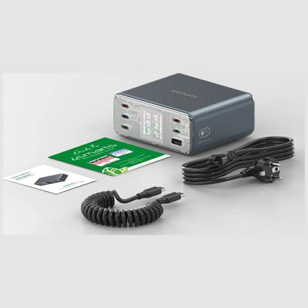 Φορτιστής 4smarts Lucid Gan Diy 360w Με 5x USB-C Και 1x USB-A - Γκρι 5
