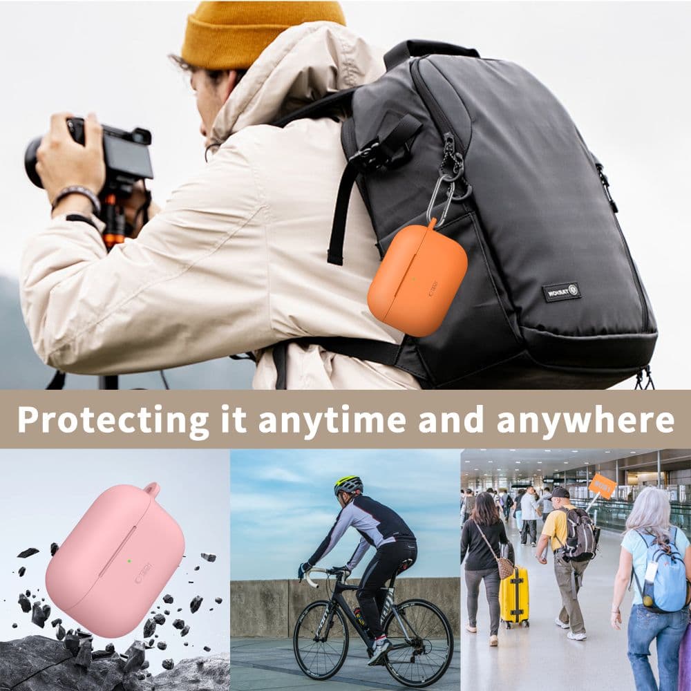 Θήκη Σιλικόνης Tech-Protect Με Κλιπ Για Apple Airpods Pro 3 - Ελιά 8