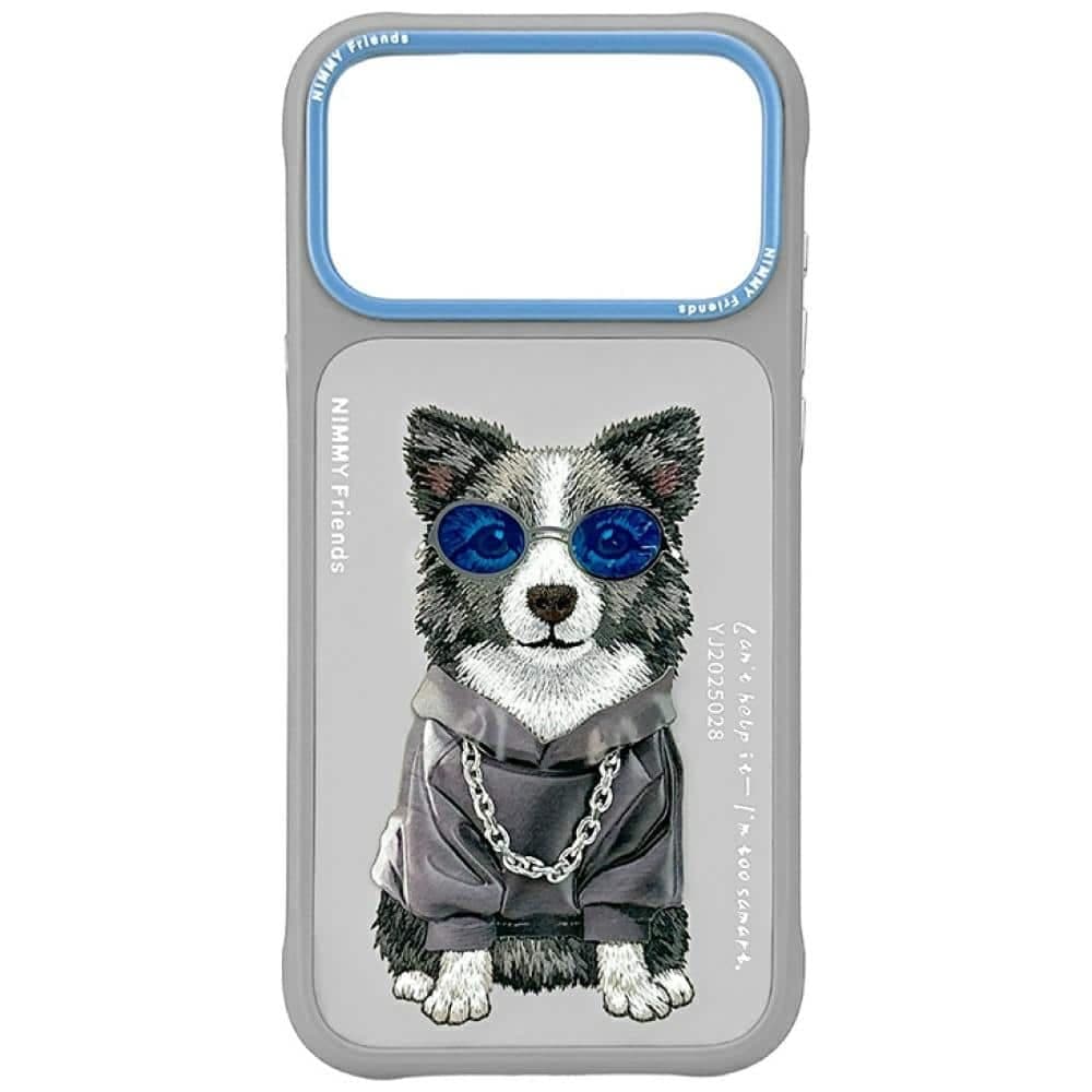 Nimmy Glasses Cool Dog - θήκη για Apple iPhone 17 Pro Max - Γκρι
