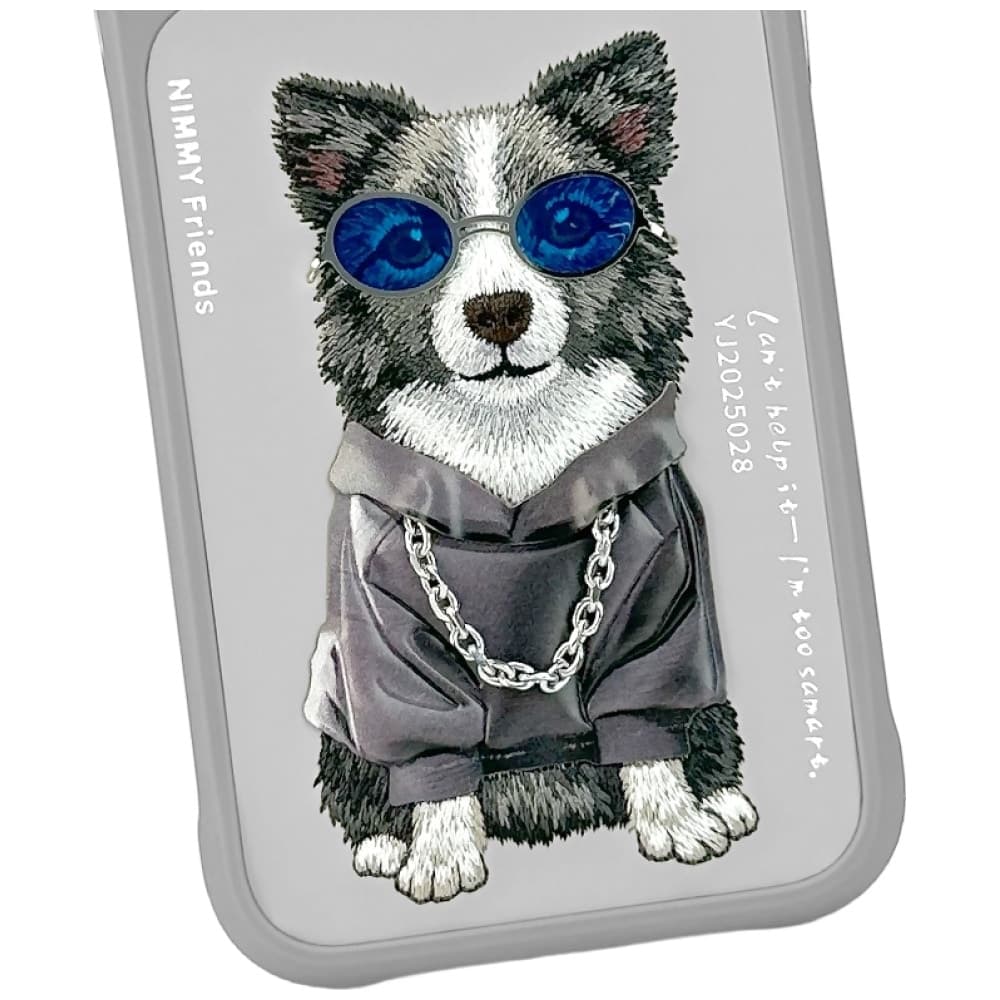 Nimmy Glasses Cool Dog - θήκη για Apple iPhone 17 Pro Max - Γκρι 5