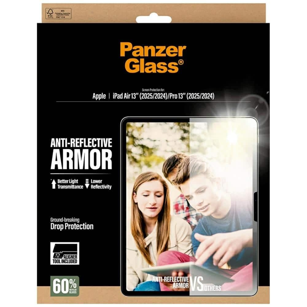 Σπαστό Γυαλί Panzerglass Ultra-Wide Fit Reflective Armor Για iPad Air 13" (2025/2024) / Pro 13" (2025/2024) 5