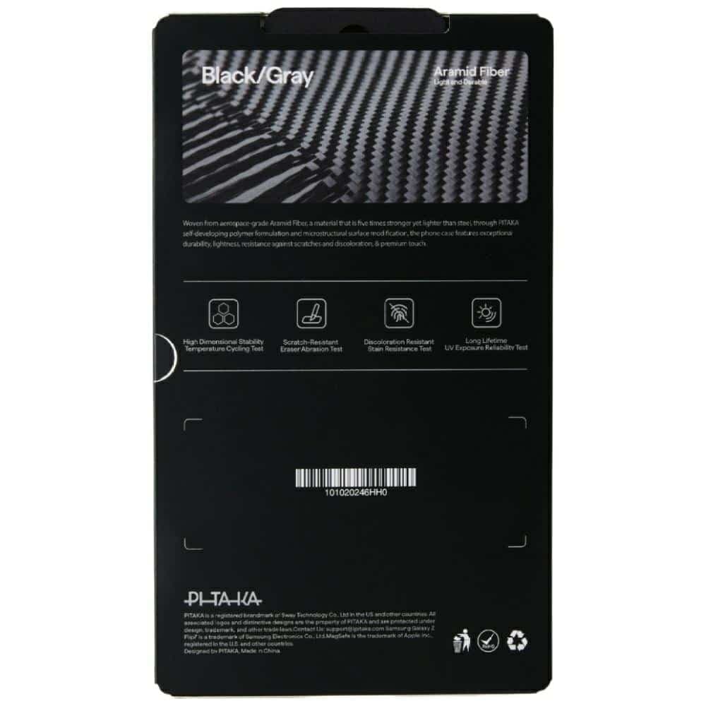 Θήκη Pitaka Ultra-Slim Magsafe Για Samsung Galaxy Z Flip7 Μαύρη Γκρι 8