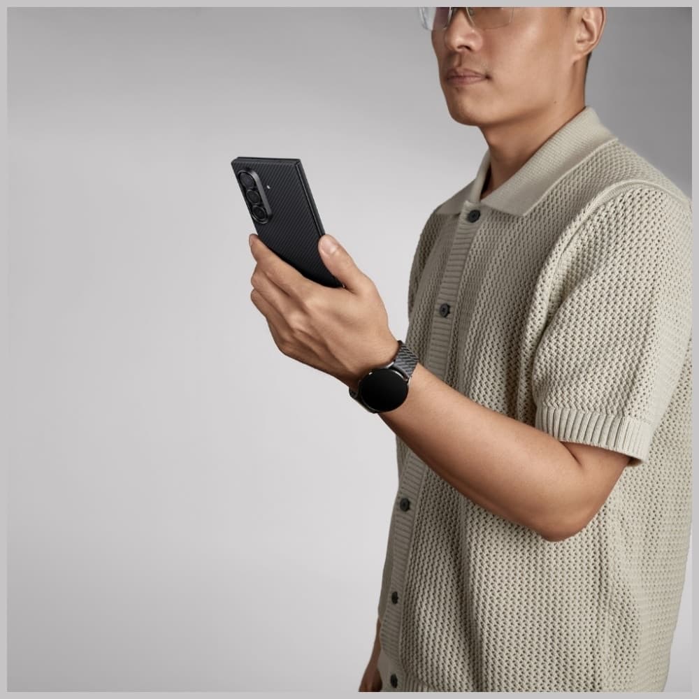 Θήκη Pitaka Ultra-Slim Magsafe Για Samsung Galaxy Z Fold7 Μαύρη Γκρι 4