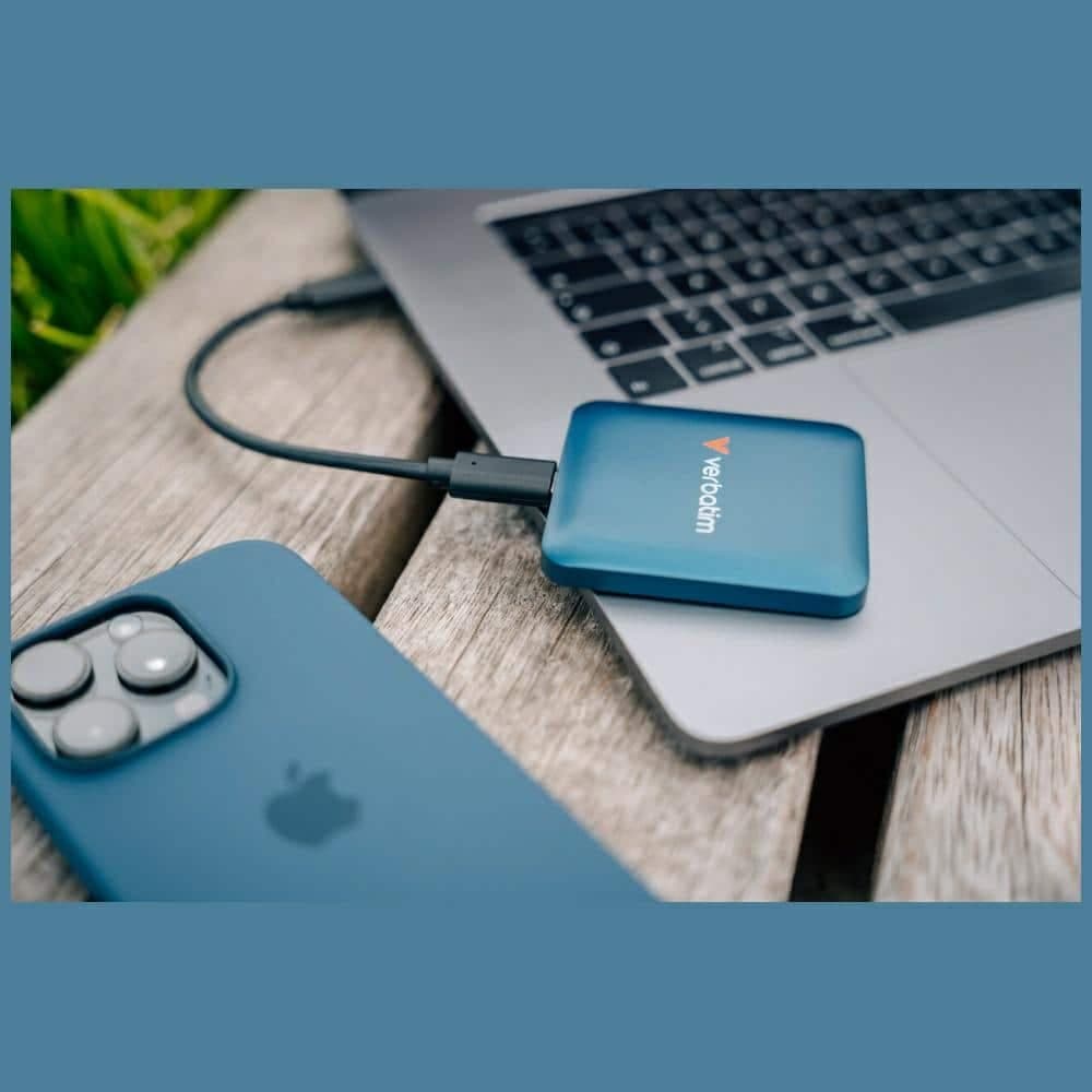 Εξωτερικός Δίσκος Verbatim Snapback Ssd 1tb USB-C Μπλε 32075 5