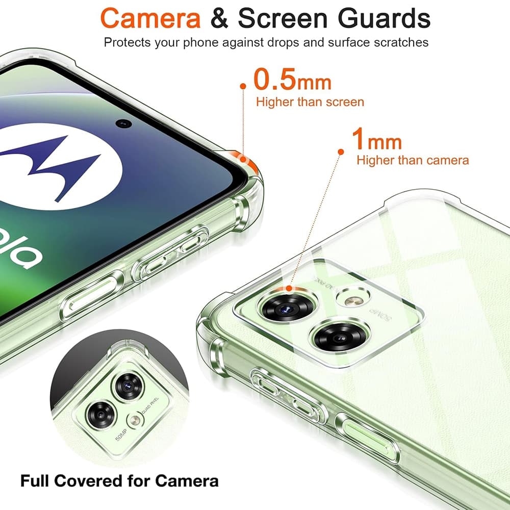 Techsuit Shockproof Clear Silicone - θήκη για Motorola Moto G54 Power - Διάφανο 4