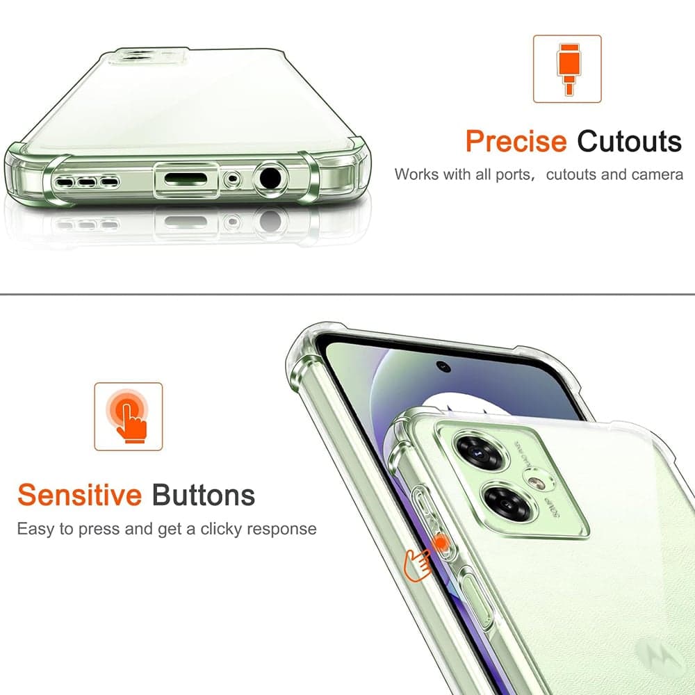 Techsuit Shockproof Clear Silicone - θήκη για Motorola Moto G54 Power - Διάφανο 6