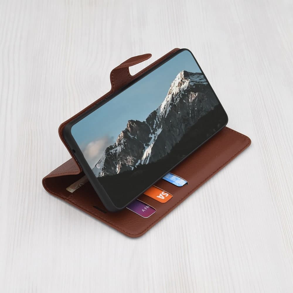 Techsuit - Δερμάτινη Θήκη Φάκελος - Oppo Reno14 F / Reno14 Fs 5g - Καφέ 2