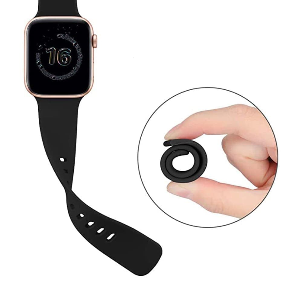 Techsuit - Watchband (W031) - Apple Watch 1/2/3/4/5/6/7/8/9/10/11/SE/SE 2/SE 3 (38/40/41/42mm) - Black 3