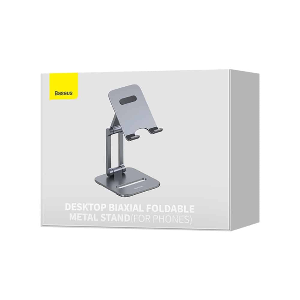 Baseus Desktop Biaxial Foldable metal smartphone stand/stand gray (LUSZ000013) 7